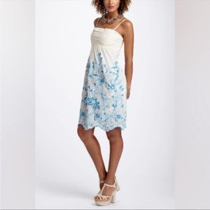 Anthro Vanessa Virginia Stitch Cornflower Dress Xs 0. NWT